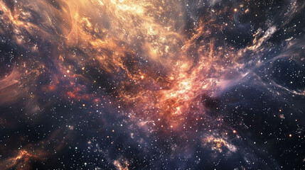 Wall Mural - Starry abstract background of cosmic events and celestial phenomena