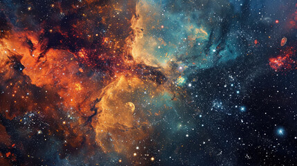 Wall Mural - Starry abstract background of cosmic events and celestial phenomena
