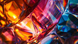 Abstract background of colorful glass  refracting light and casting shadows.