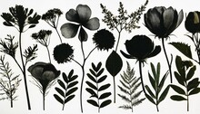 Hand Drawn Of Detailed Black Silhouettes Of Flowers And Herbs On White Background Botanical Sketch Flowers Collection Tattoo Wall Art Branding And Packaging Design