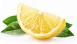 lemon twist slice isolated on white background