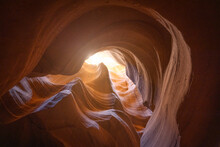 The Upper Antelope Canyon On A Sunny Summer Day, Page, Arizona