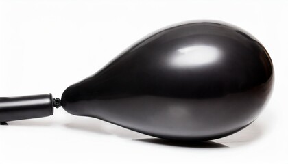 black balloon isolated on transparent background cutout