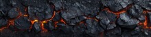 Background With Abstract Texture Of Black Lava Stone