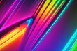 fondo futurista abstracto con líneas de onda de alta velocidad en movimiento de neón azul rosa brillante y luces bokeh