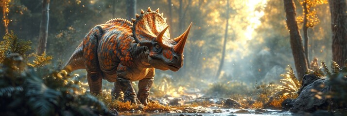 giant herbivore from the extinct jurassic period, roamed primeval landscapes with armored protection