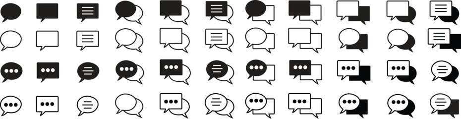 Aufkleber - set of chat message bubbles vectors. communication icons. talk bubble, dialog. web icons. online com