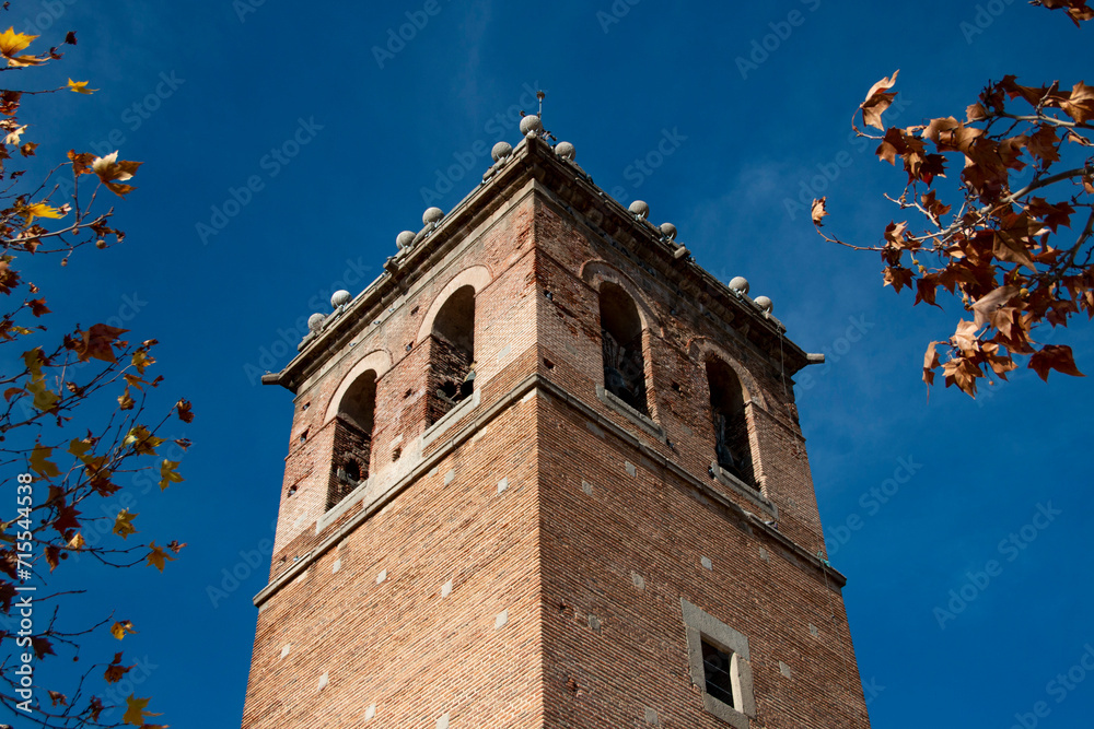 Rectangular Bell Tower Design Tower and rectangular bell tower with semicircular arches built in ...
