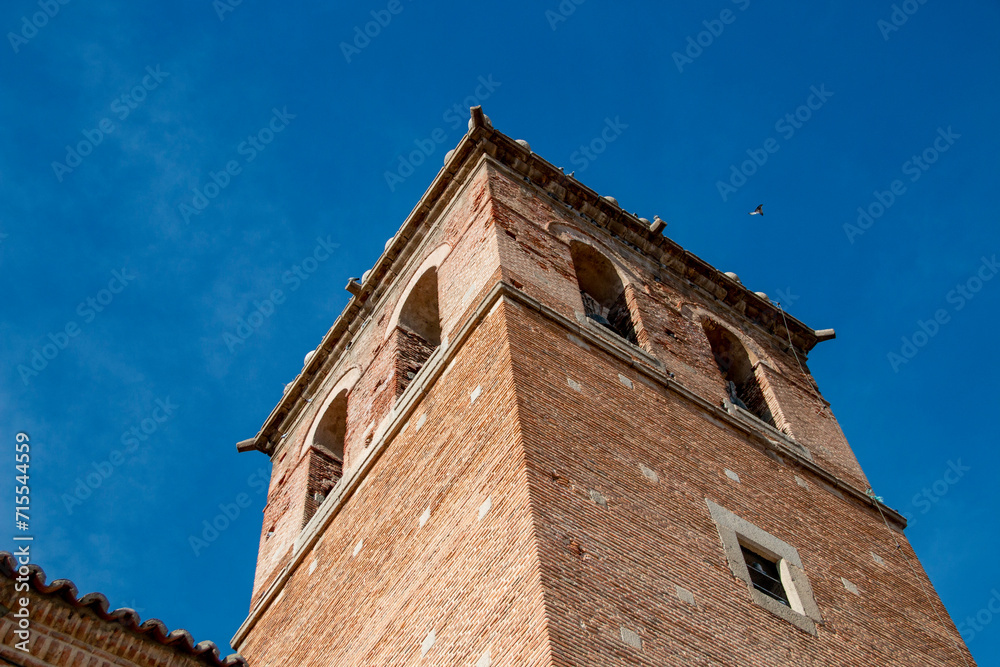 Rectangular Bell Tower Design Tower and rectangular bell tower with semicircular arches built in ...