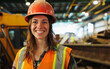 © imagineRbc - Woman Wearing Hard Hat and Safety Vest at Construction Site