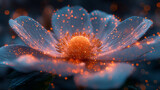 Fototapeta  - Uma linda flor com pólen brilhante - Papel de parede 