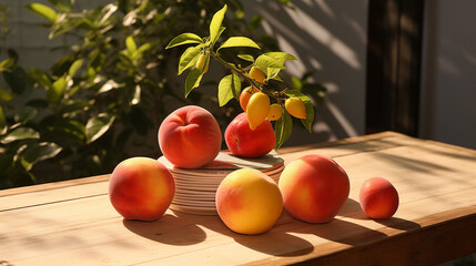 Wall Mural - apricots in a bowl