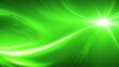 Green energy waves from particles glowing bright magical abstract background from Generative AI