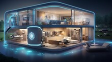 A Smart Home Of The Future, With AI-assisted Appliances Performing Tasks Based On Occupants' Preferences, Ensuring Optimal Comfort. - Generative AI