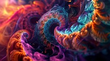 Colorful Abstract Background With Spiral Design