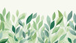 Abstract watercolor strokes creating a verdant leafy texture, capturing the dynamic and natural elements of a green leaves background. simple minimalist illustration creative