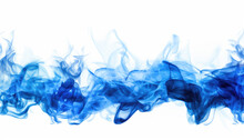 Tongues Of Blue Fire On Clear White Background, Blue Flames And Sparks Background Design