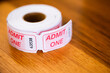 © Austockphoto - Admit one concert tickets on table close up