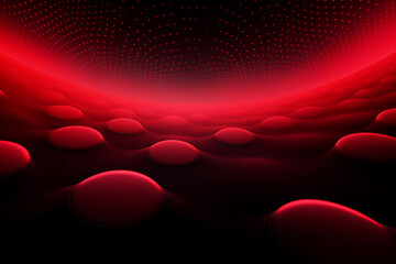 Poster - red circle pattern background image.