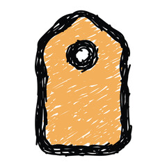 Poster - tag icon. user interface concept. tag doodle hand drawn icon. user interface icon hand drawing sketc
