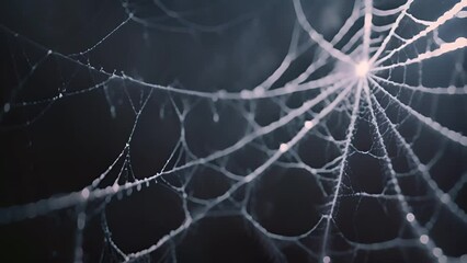 spiderweb on black background. scary spooky cobweb. isolated on black transparent background. spider
