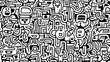 © Derby - Funny doodle seamless pattern, artistic background