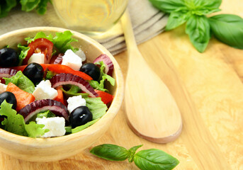 Wall Mural - fresh healthy food salad mediterranean style