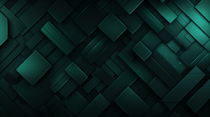 Poster - dark green modern abstract background