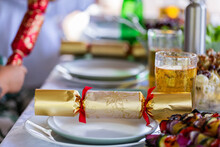 Christmas Cracker On Lunch Table