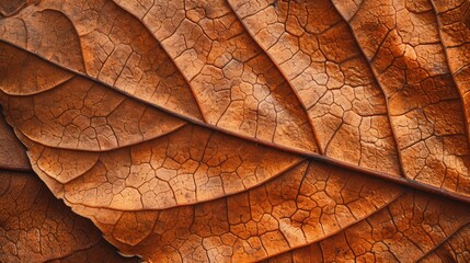 Canvas Print - close up brown leaf texture