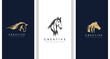 Premium Set Of Beauty Horse Ranch Stable Stallion Logo design.