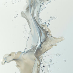 Wall Mural - water splash isolated on white