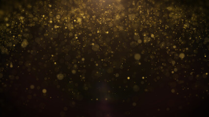 Aufkleber - Glittering gold particle falling, flying in the wind fro Christmas, celebration, downward infographic illustration background.