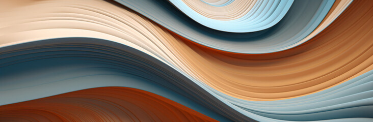 Poster - a swirled pattern of a brown, beige and brown color, in the style of surreal 3d landscapes, light pink and light brown, canvas texture emphasis, wood, dark orange and light azure