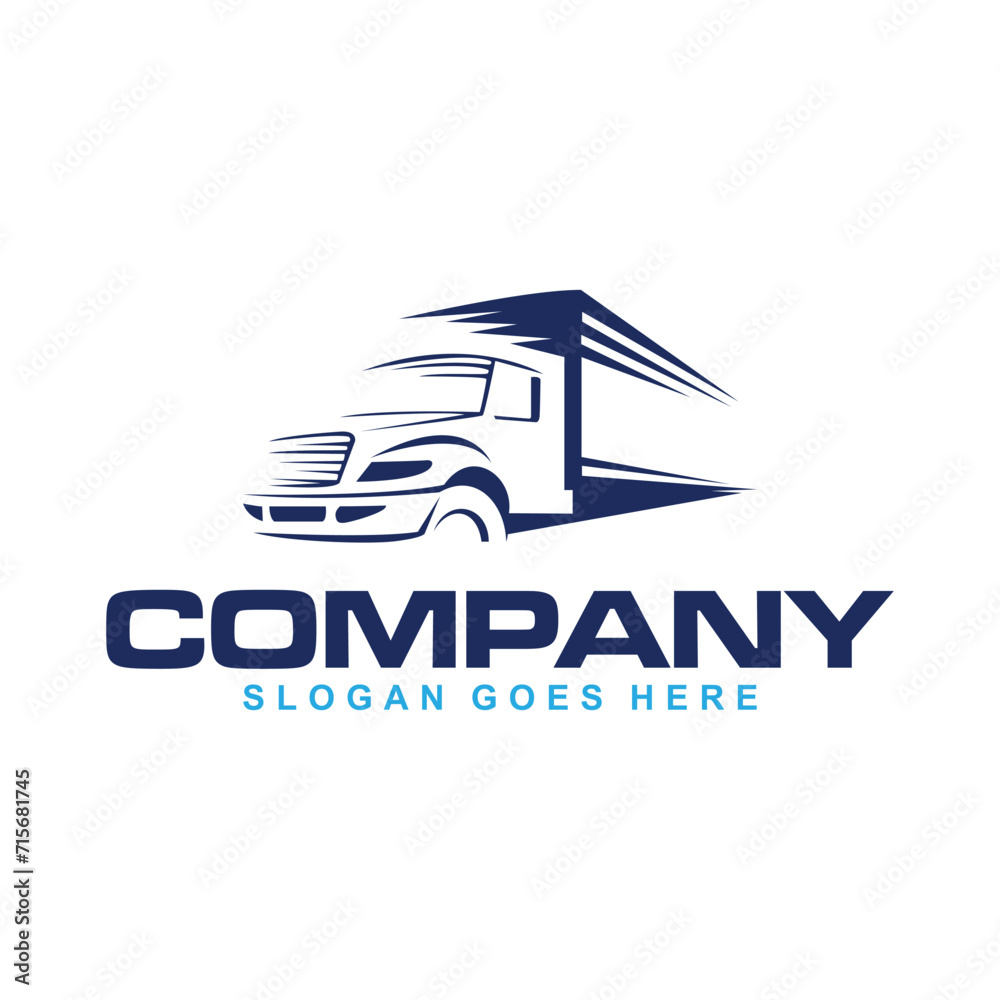 Business logo logistic truck design trailer transport, express cargo ...