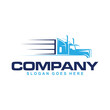 © blessed.grapix - Business logo logistic truck design trailer transport, express cargo delivery company template idea