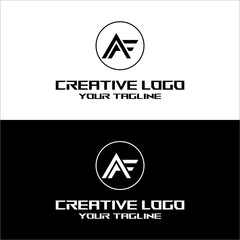 creative letter logo af desain vektor