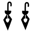 earring icon silhouette