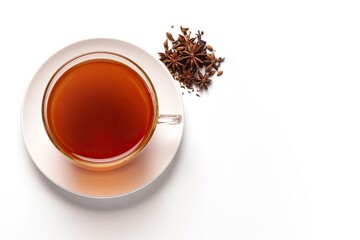 cup of tea isolated on white background