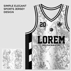 Wall Mural - white basketball jersey design 7