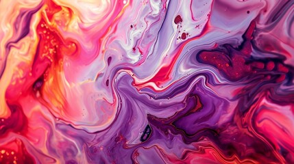 Wall Mural - Colorful abstract liquid marble texture, fluid art. Very nice abstract violet red design swirl background.