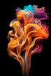 © Iaroslava - A vibrant, abstract swirl of colorful ink against a dark background, creating a sense of movement and dynamism.