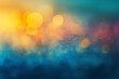 abstract blurry bokeh background with gradient, yellow and blue