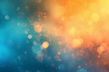 Abstract Blurry Bokeh Background With Gradient, Yellow And Blue