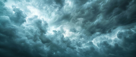 abstract, storm clouds and outdoor climate change background for environment, weather danger and dis