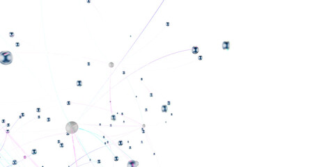 Abstract 3d render, network concept, background