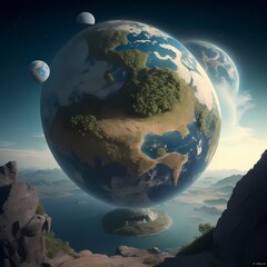 Wall Mural - earth in space