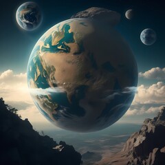 Wall Mural - earth in space
