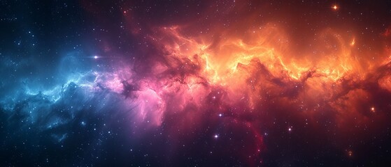 Wall Mural - Illustration, abstract space background ,generative ai