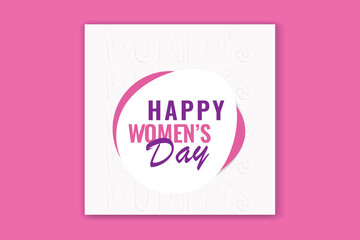 Wall Mural - women's day banner design social media post